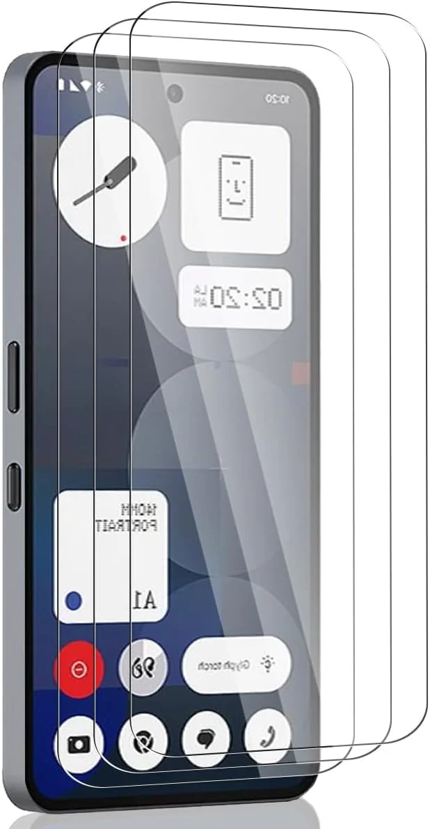 محافظ صفحه نمایش Yieehhow برای ناتینگ فون 3A Pro، شیشه حرارت دیده، [بسته 3 عددی] شیشه حرارت دیده با سختی 9H، محافظ صفحه نمایش ضد خش/HD/محافظ صفحه نمایش شیشه حرارت دیده بدون حباب برای ناتینگ