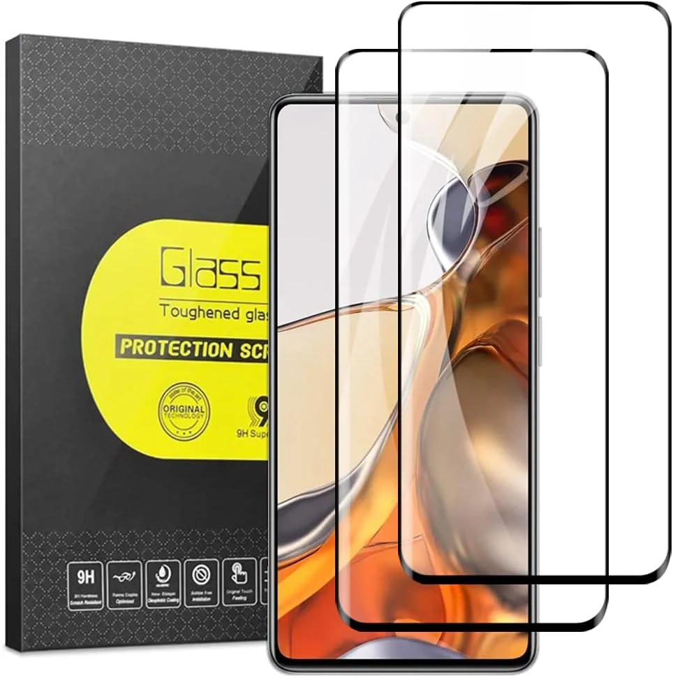 محافظ صفحه نمایش COMAKU برای Nothing Phone (1)، شیشه حرارت دیده با سختی 9H، محافظ صفحه ضد خش [2 عدد]