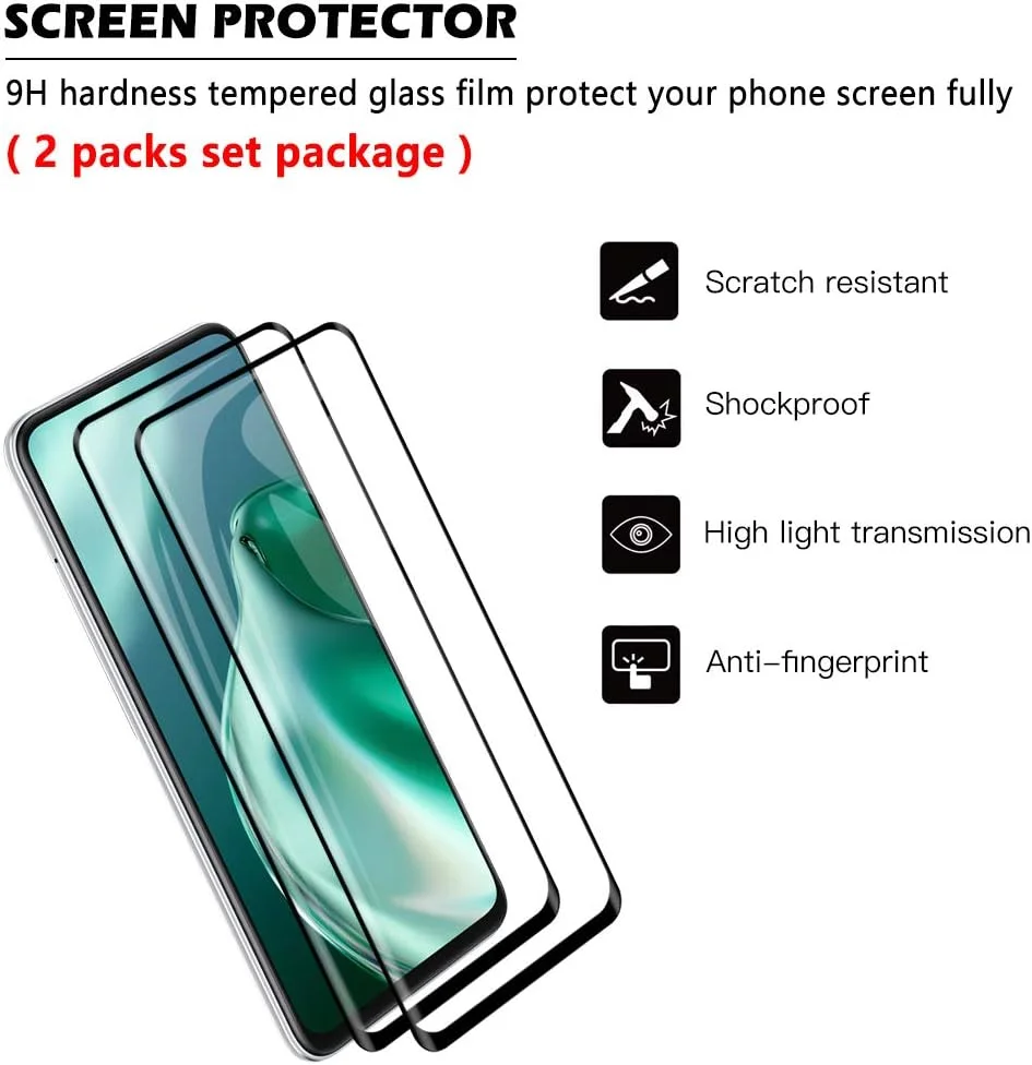 محافظ صفحه نمایش COMAKU برای Nothing Phone (1)، شیشه حرارت دیده با سختی 9H، محافظ صفحه ضد خش [2 عدد]