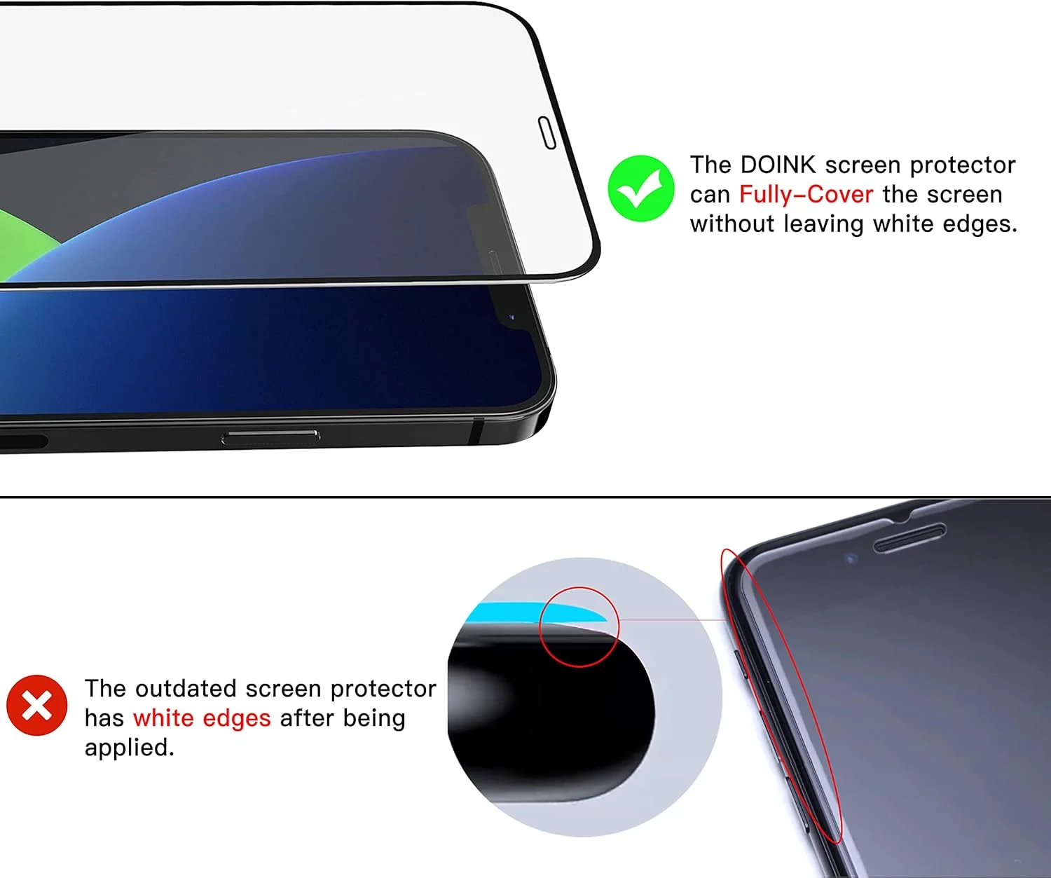 محافظ صفحه نمایش COMAKU برای Nothing Phone (1)، شیشه حرارت دیده با سختی 9H، محافظ صفحه ضد خش [2 عدد]