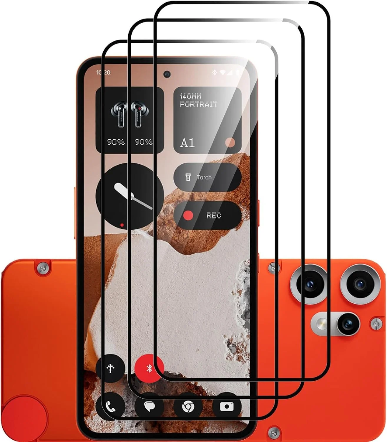 محافظ صفحه نمایش شیشه ای حرارت دیده GIOPUEY سازگار با Nothing CMF Phone 2 Pro، شیشه با انتقال نور بالا، مقاوم در برابر خراش، محافظت کامل، مقاوم در برابر روغن، فیلم محافظ، بسته 3 عددی