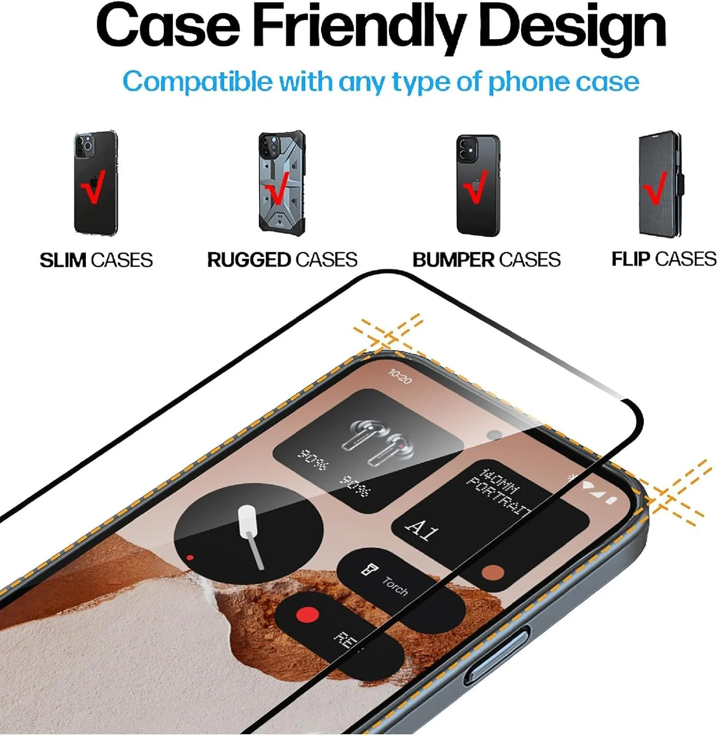 محافظ صفحه نمایش شیشه ای حرارت دیده GIOPUEY سازگار با Nothing CMF Phone 2 Pro، شیشه با انتقال نور بالا، مقاوم در برابر خراش، محافظت کامل، مقاوم در برابر روغن، فیلم محافظ، بسته 3 عددی