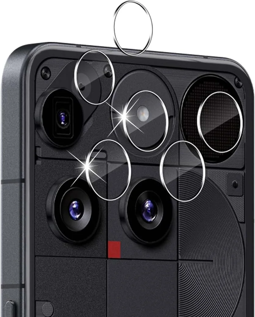 GEEMEE for Nothing Phone 3 Camera Protection for Tempered Glass Screen Protector, 9H Hardness HD Clear Anti-scratch Camera Screen Protector, Bubble-Free Film Tempered Glass Film