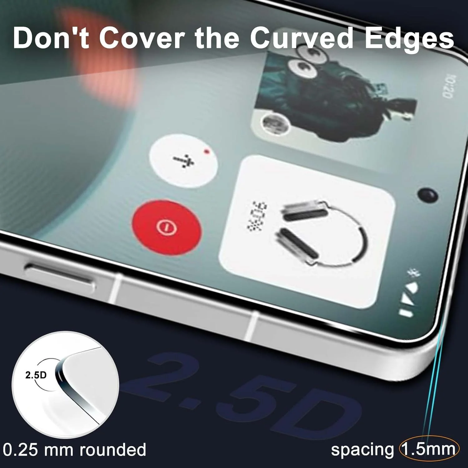 GEEMEE Tempered Glass Screen Protector for Nothing Phone 3 and Camera Protective Film, 2 + 2 Pieces 9H Film Hardness Tempered Glass High Sensitivity Screen Protector