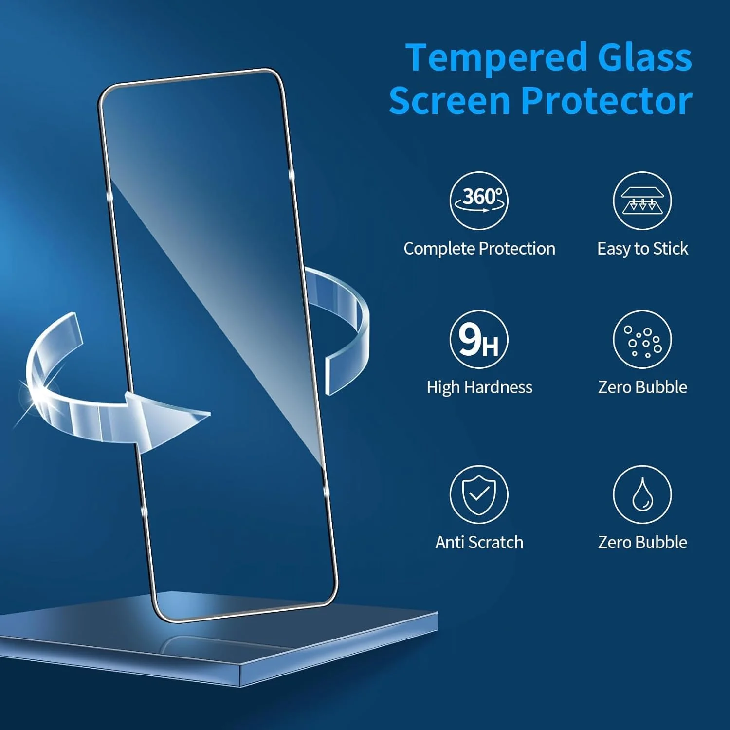 محافظ صفحه نمایش Gruattreay سازگار با Nothing CMF Phone 1، بسته 2 عددی شیشه حرارت دیده و بسته 2 عددی محافظ لنز دوربین، شیشه حرارت دیده با سختی 9H، ضد خش HD