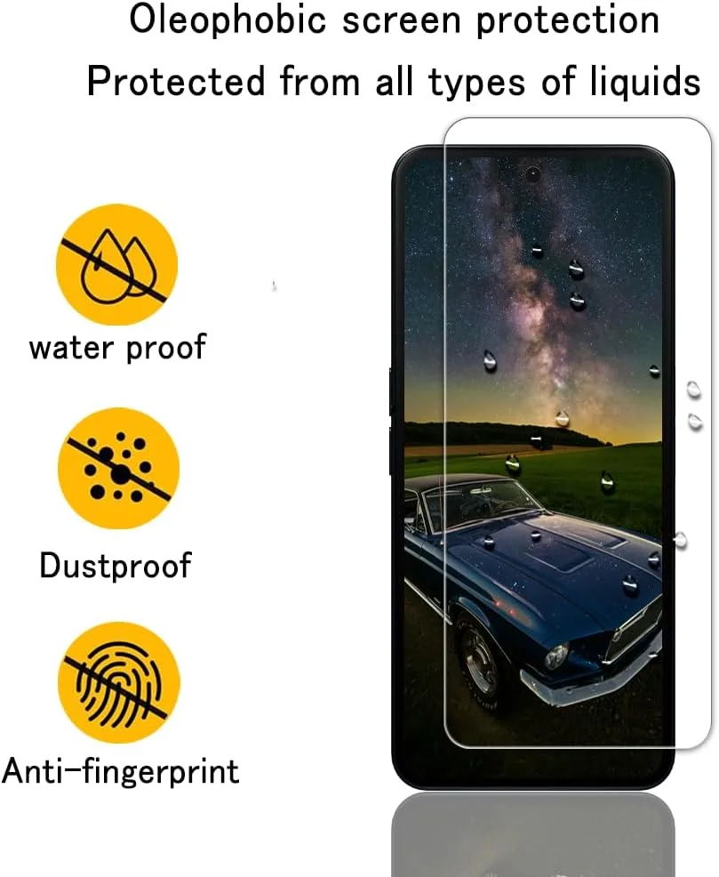محافظ صفحه نمایش شیشه ای تمپرد Tzstz، سه عدد، مناسب برای ناتینگ فون (3a)/فون (3a) پرو، سختی 9H، ضد خش، فیلم محافظ صفحه نمایش HD
