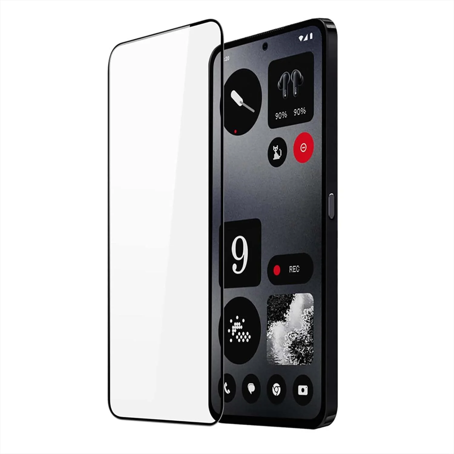 محافظ صفحه نمایش OIATROE [بسته 2 عددی] برای گوشی Nothing CMF Phone 1، محافظ صفحه نمایش شیشه ای حرارت دیده ممتاز فوق العاده باریک HD 2.5D Pro-Fit - مشکی