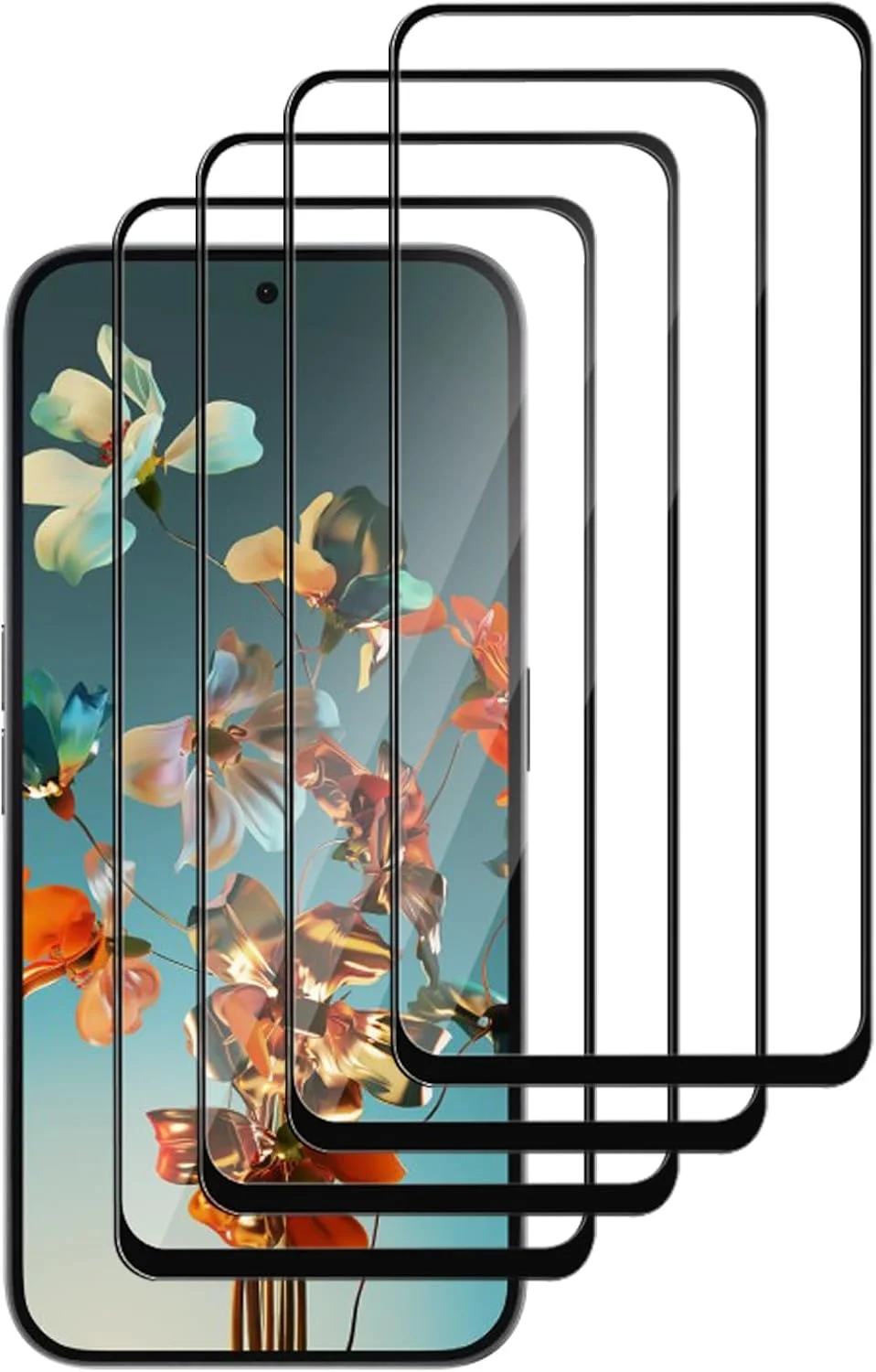 GMUJIAO [4 عدد] سازگار با Nothing Phone (2a) Plus، محافظ صفحه نمایش Nothing Phone (2a) Plus، محافظ صفحه نمایش شیشه ای حرارت دیده [سختی 9H] - مشکی