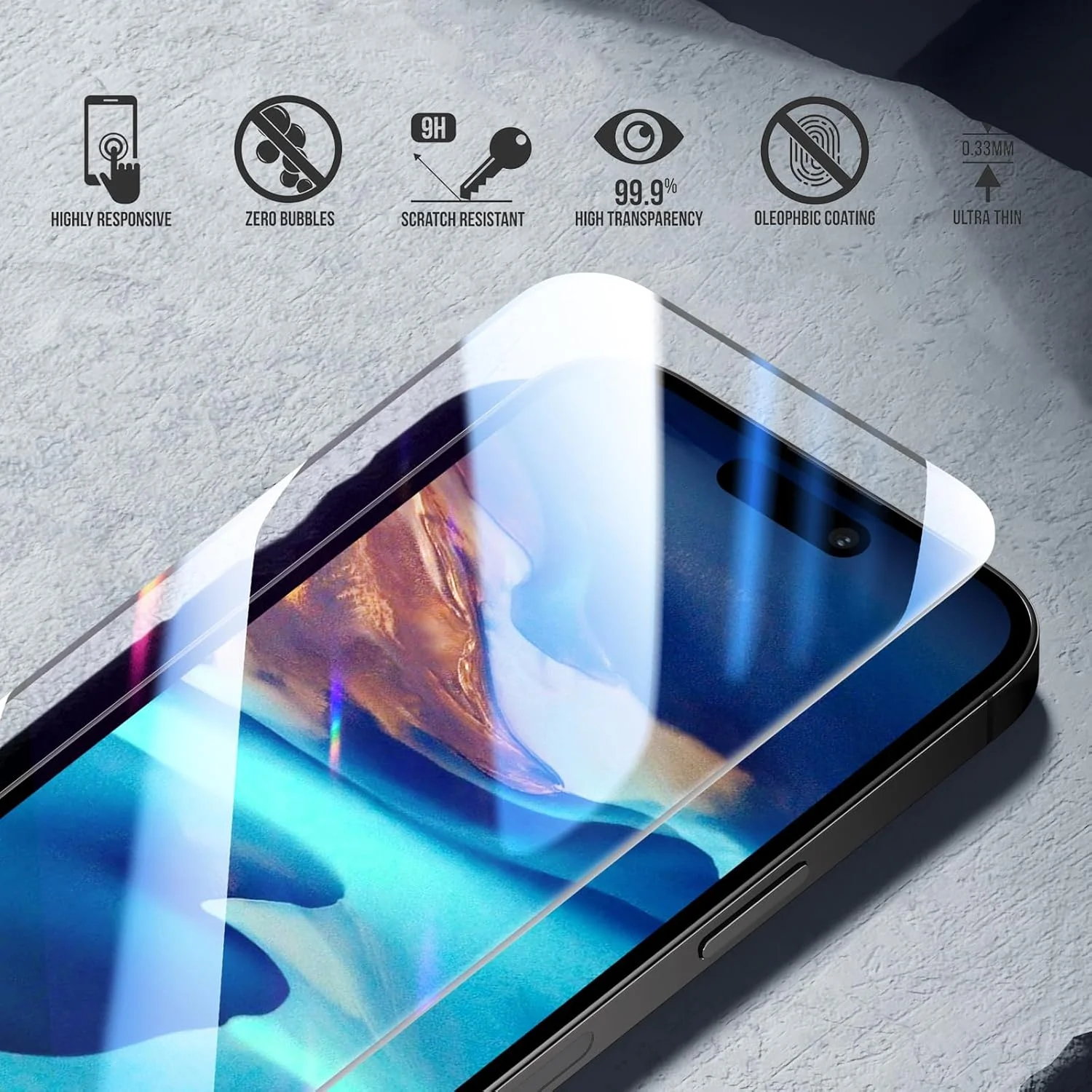 محافظ صفحه نمایش SCL برای ناتینگ فون 3a Pro، بسته 3 عددی شیشه حرارت دیده شفاف سری Crystal Clear برای ناتینگ 3a Pro، سازگار با قاب، سختی 9H