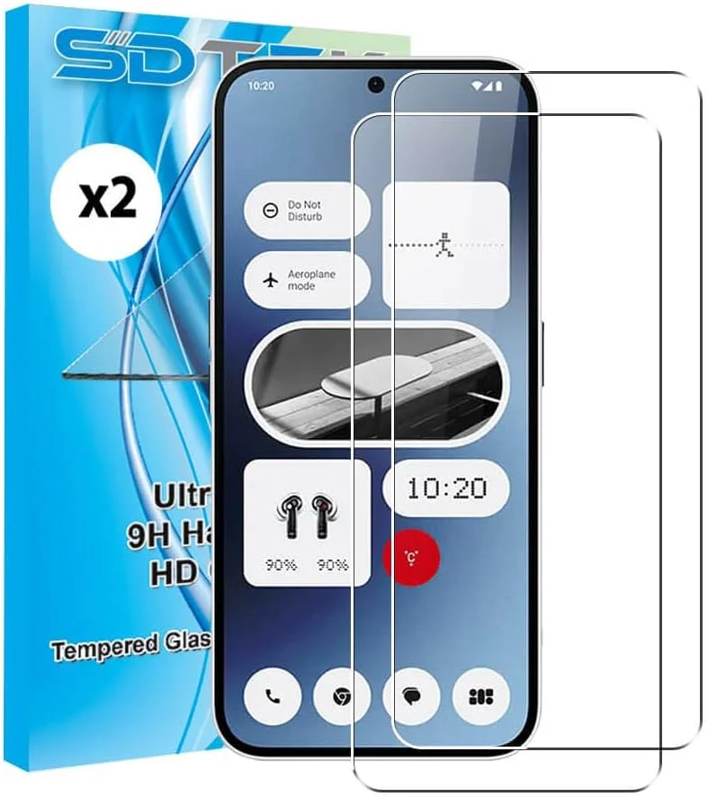 SDTEK بسته 2 عددی محافظ شیشه ای برای ناتینگ فون 2A، فیلم شیشه ای محافظ صفحه نمایش شیشه حرارت دیده