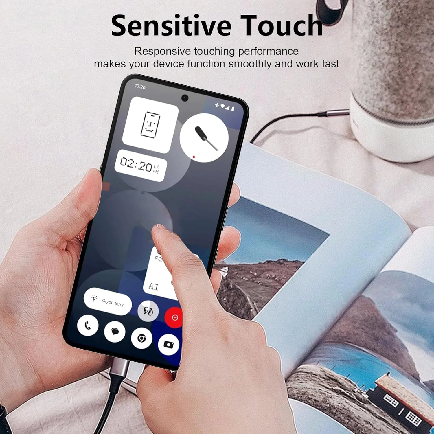 محافظ صفحه نمایش Effcotuo برای ناتینگ فون 3a Pro، فیلم محافظ دوربین شیشه ای حرارت دیده، محافظ صفحه نمایش با سختی 9H، ضد خش، فوق العاده نازک