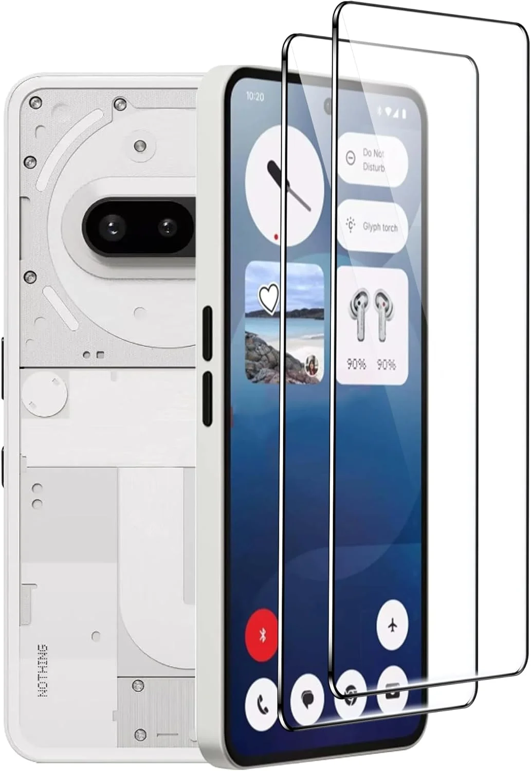 محافظ صفحه نمایش Tieeyivv برای Nothing Phone 3a / 3a Pro/CMF Phone 2 Pro، شیشه محافظ صفحه نمایش حرارت دیده، پوشش کامل، بدون حباب، مقاوم در برابر خراش، سختی 9H