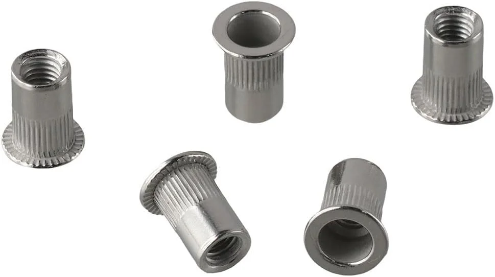 روکش مهره پرچ اوپلاکی، 50 عدد، فولاد ضد زنگ 304، مجموعه سخت افزاری بست های سنگین با بدنه آجدار، مهره پرچ M6، مناسب خودرو و مبلمان روکش مهره پرچ اوپلاکی، 50 عدد، فولاد ضد زنگ 304، مجموعه سخت افزاری بست های سنگین با بدنه آجدار، مهره پرچ M6، مناسب خودرو و مبلمان