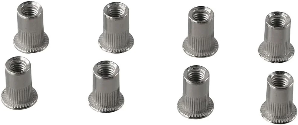 روکش مهره پرچ اوپلاکی، 50 عدد، فولاد ضد زنگ 304، مجموعه سخت افزاری بست های سنگین با بدنه آجدار، مهره پرچ M6، مناسب خودرو و مبلمان روکش مهره پرچ اوپلاکی، 50 عدد، فولاد ضد زنگ 304، مجموعه سخت افزاری بست های سنگین با بدنه آجدار، مهره پرچ M6، مناسب خودرو و مبلمان