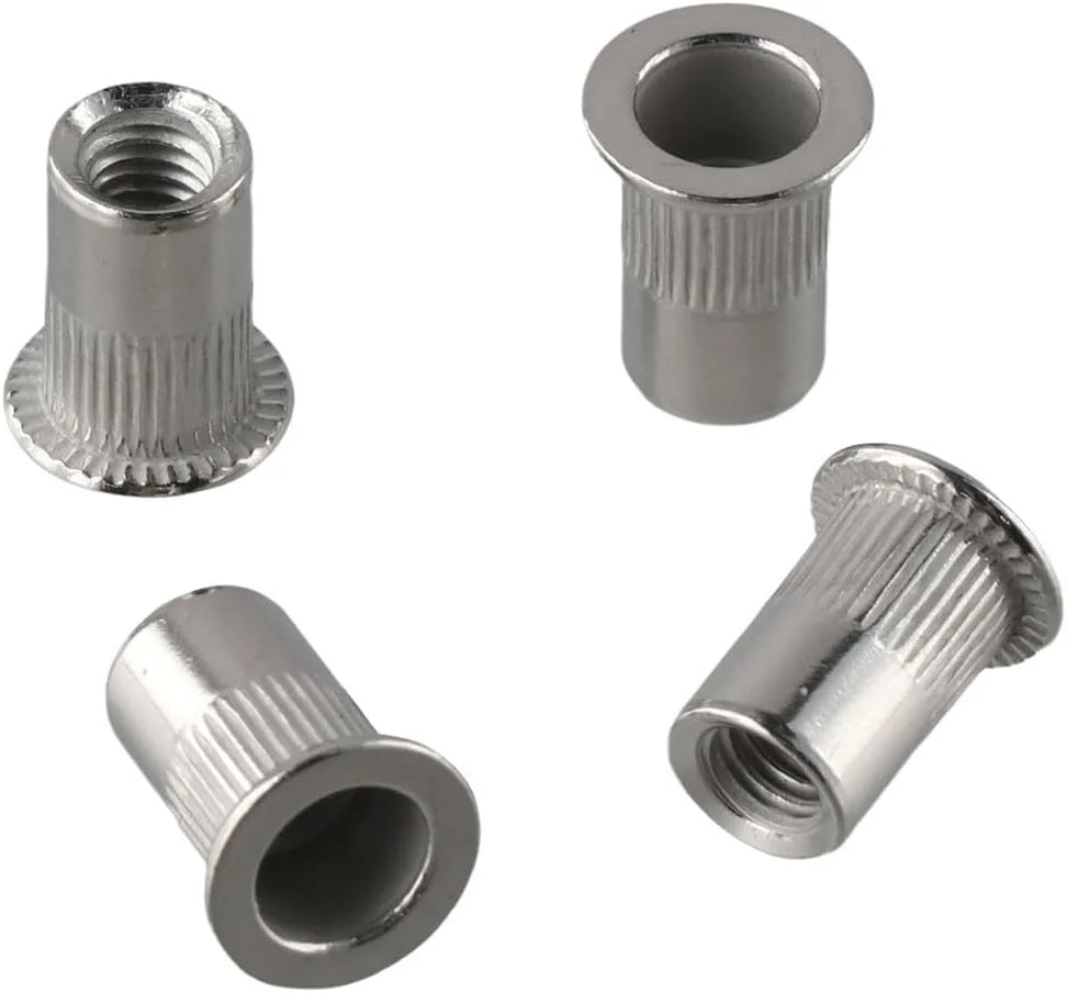 روکش مهره پرچ اوپلاکی، 50 عدد، فولاد ضد زنگ 304، مجموعه سخت افزاری بست های سنگین با بدنه آجدار، مهره پرچ M6، مناسب خودرو و مبلمان روکش مهره پرچ اوپلاکی، 50 عدد، فولاد ضد زنگ 304، مجموعه سخت افزاری بست های سنگین با بدنه آجدار، مهره پرچ M6، مناسب خودرو و مبلمان