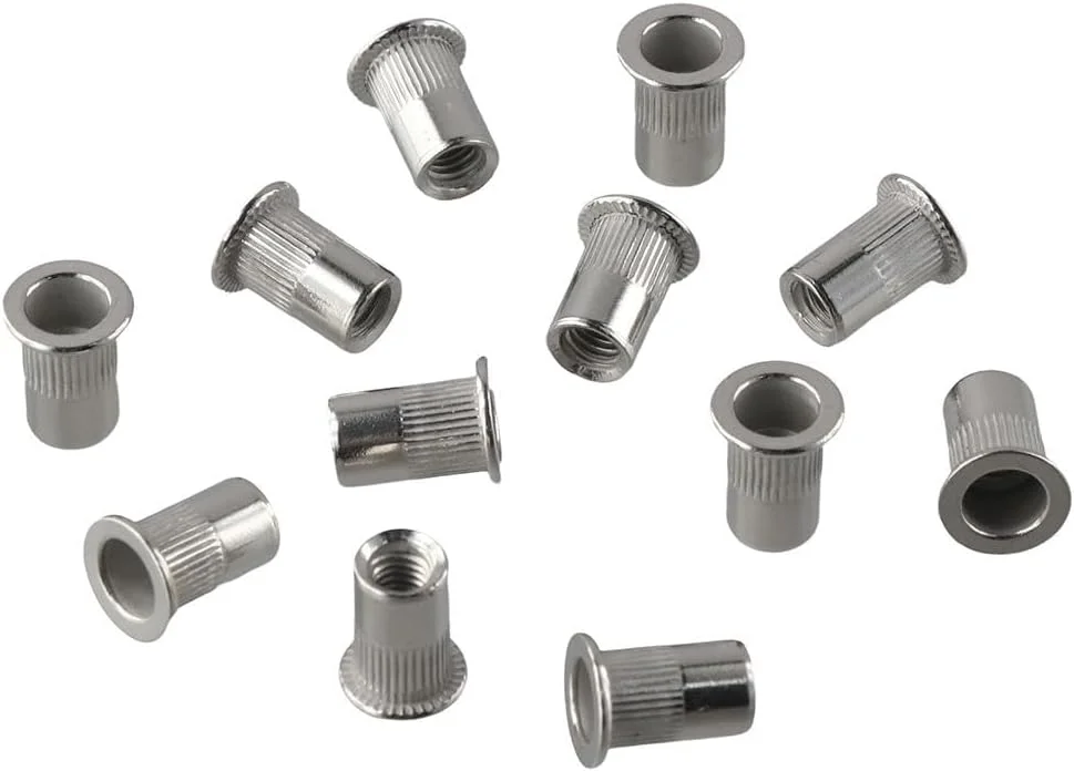 روکش مهره پرچ اوپلاکی، 50 عدد، فولاد ضد زنگ 304، مجموعه سخت افزاری بست های سنگین با بدنه آجدار، مهره پرچ M6، مناسب خودرو و مبلمان روکش مهره پرچ اوپلاکی، 50 عدد، فولاد ضد زنگ 304، مجموعه سخت افزاری بست های سنگین با بدنه آجدار، مهره پرچ M6، مناسب خودرو و مبلمان