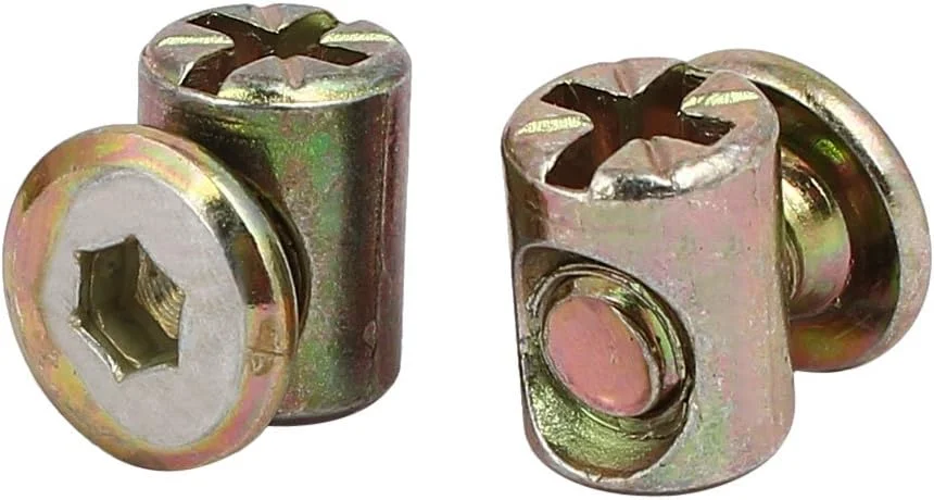 Aexit پیچ و مهره اتصال دهنده مبلمان با سر گرد و سوکت شش گوش M6x10mm، 16 ست