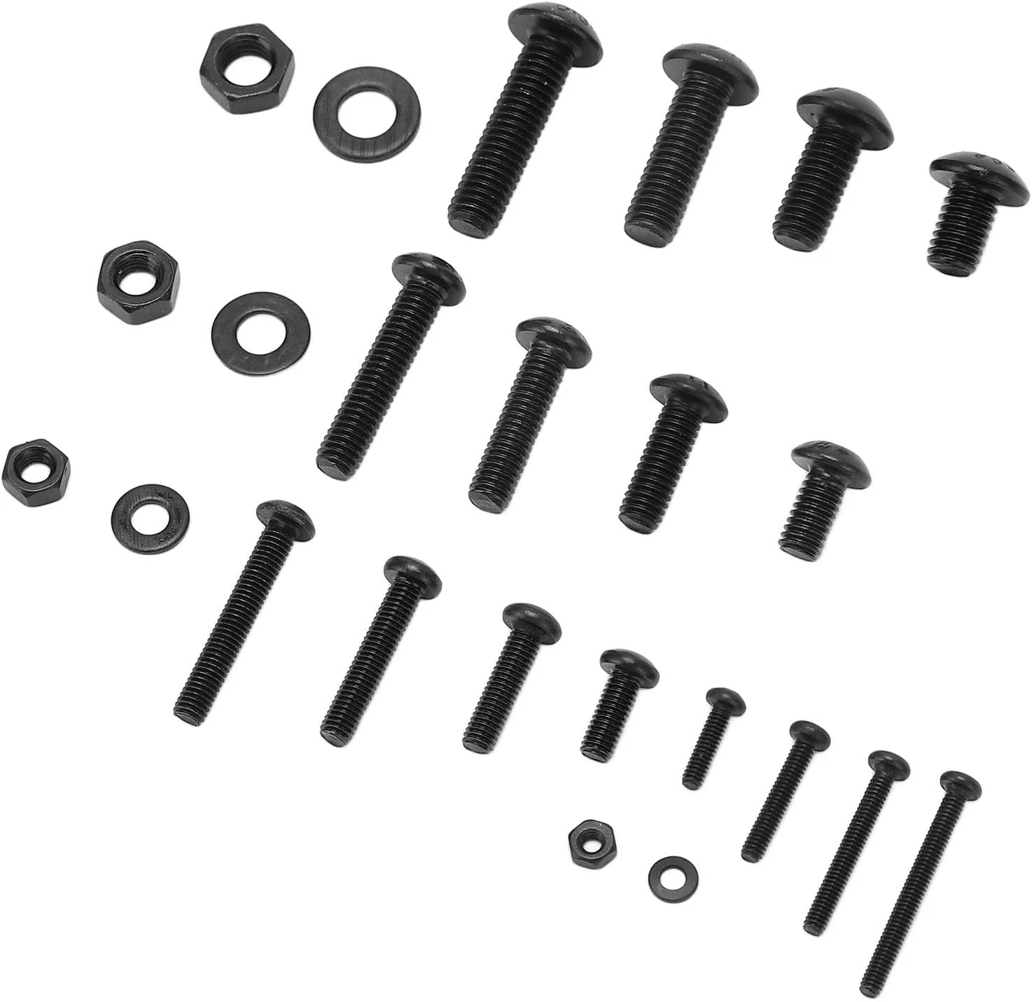 مجموعه پیچ و مهره متریک Fdit شامل 1220 قطعه، پیچ های ماشینی M2 M3 M4 M5 فولاد کربنی با سر نیم گرد، پیچ های سوکت شش گوش، مهره ها و واشرها