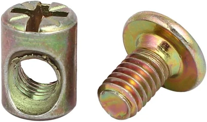 Aexit پیچ و مهره اتصال دهنده مبلمان با سر گرد و سوکت شش گوش M6x10mm، 16 ست