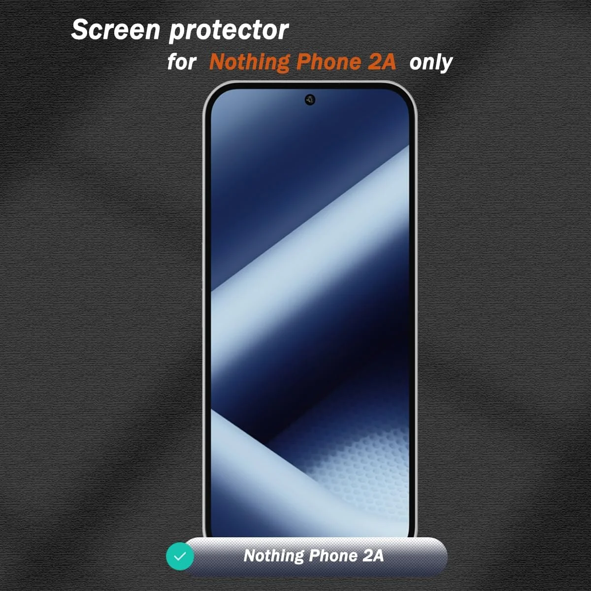 محافظ صفحه نمایش حریم خصوصی شیشه ای حرارت دیده Zerrshoo برای گوشی Nothing Phone 2A، محافظ ضد خش با سختی 9H، فیلم محافظ صفحه نمایش حریم خصوصی، 1 عدد