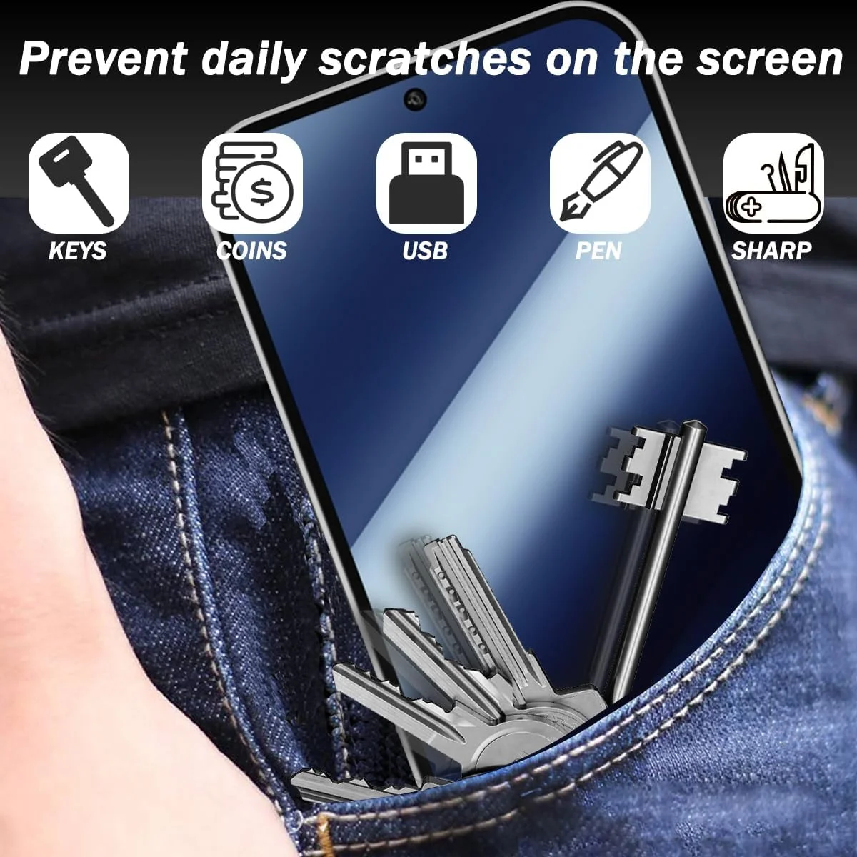 محافظ صفحه نمایش حریم خصوصی شیشه ای حرارت دیده Zerrshoo برای گوشی Nothing Phone 2A، محافظ ضد خش با سختی 9H، فیلم محافظ صفحه نمایش حریم خصوصی، 1 عدد