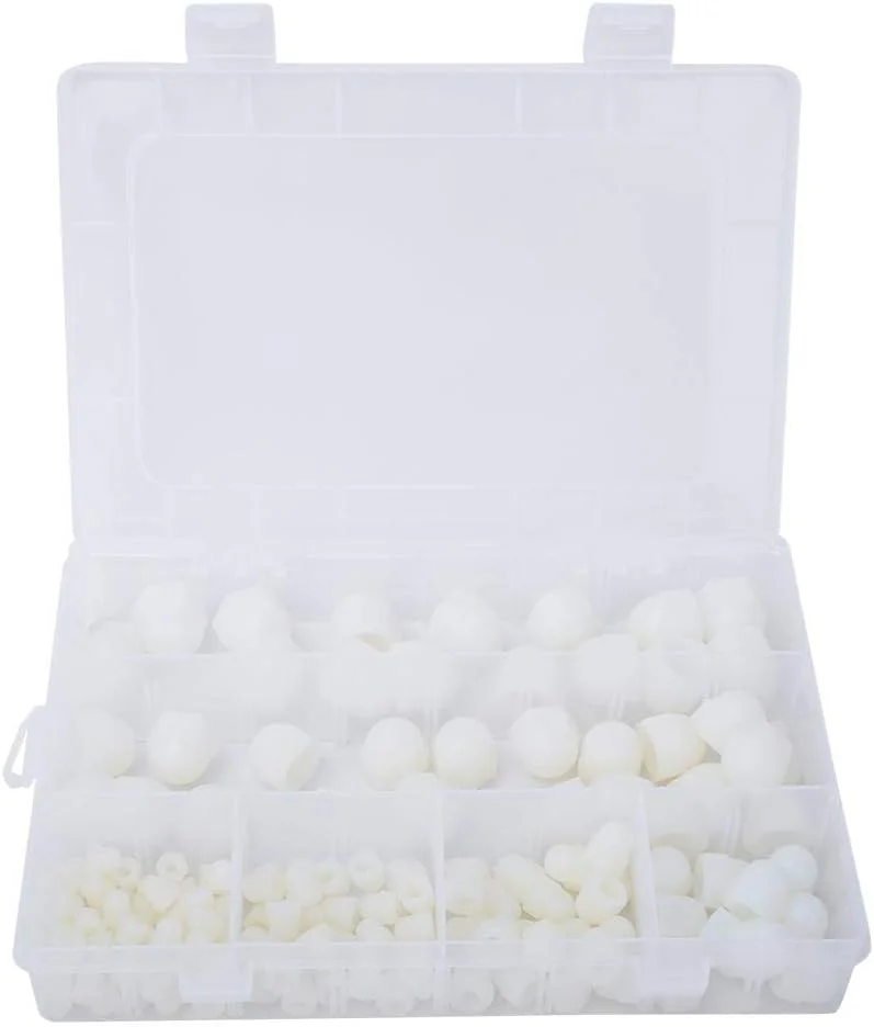 روکش مهره شش گوش شانگدونگ ام تی، 145 عدد روکش محافظ مهره شش گوش لاستیکی سفید برای لوازم جانبی کیت پیچ شامل اندازه های مختلف روکش مهره شش گوش شانگدونگ ام تی، 145 عدد روکش محافظ مهره شش گوش لاستیکی سفید برای لوازم جانبی کیت پیچ شامل اندازه های مختلف