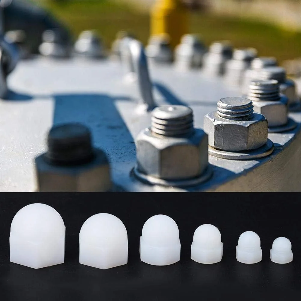 روکش مهره شش گوش شانگدونگ ام تی، 145 عدد روکش محافظ مهره شش گوش لاستیکی سفید برای لوازم جانبی کیت پیچ شامل اندازه های مختلف