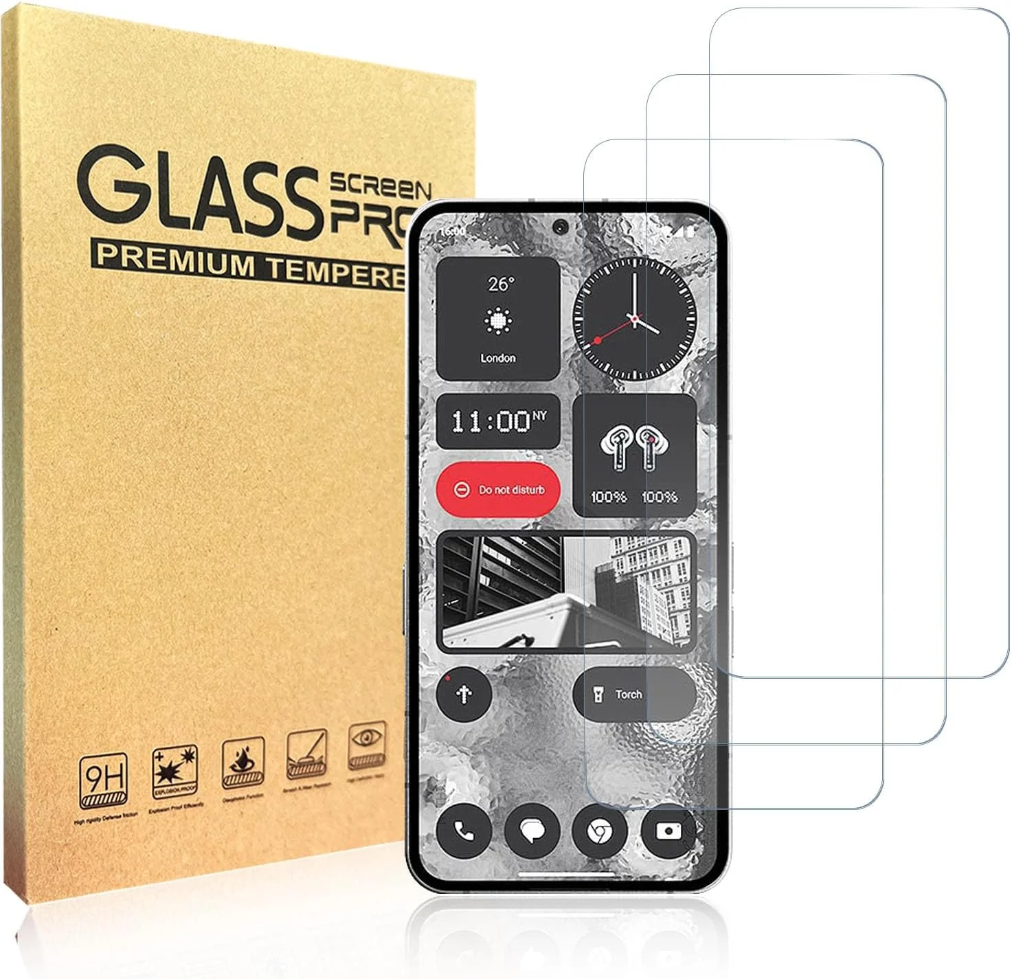 محافظ صفحه نمایش شیشه ای حرارت دیده (3 عددی) hxeyraal، طراحی شده برای ناتینگ فون 2، 0.33 میلی متر، ضد خش، بدون حباب، محافظ صفحه نمایش HD برای ناتینگ فون 2. محافظ صفحه نمایش شیشه ای حرارت دیده (3 عددی) hxeyraal، طراحی شده برای ناتینگ فون 2، 0.33 میلی متر، ضد خش، بدون حباب، محافظ صفحه نمایش HD برای ناتینگ فون 2.