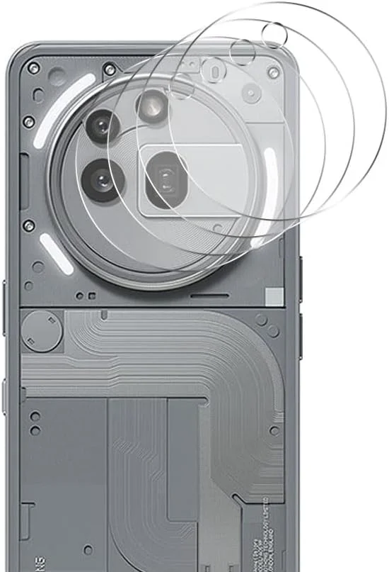 محافظ لنز شیشه ای گوشی ناتینگ فون 3a Pro از QJONSIU، [بسته 4 عددی]، ضد خش و بدون حباب