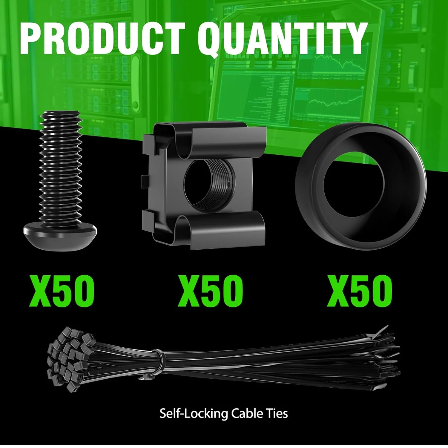 XOOL 50 عدد مهره قفسی رک M6 x 16mm، پیچ و واشر برای کابینت سرور رک، قفسه های سرور رک، روترها، پیچ های رک و مهره های مربعی، بست کمربندی قفل شونده رایگان XOOL 50 عدد مهره قفسی رک M6 x 16mm، پیچ و واشر برای کابینت سرور رک، قفسه های سرور رک، روترها، پیچ های رک و مهره های مربعی، بست کمربندی قفل شونده رایگان