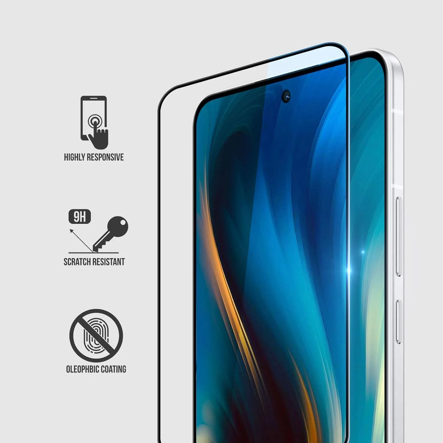 محافظ صفحه نمایش شیشه ای TailTech برای Nothing Phone 2A Plus، بسته 3 عددی محافظ صفحه نمایش پوشش کامل برای Nothing Phone 2A Plus از جنس شیشه حرارت دیده، محافظ صفحه نمایش برای Nothing Phone 2A Plus