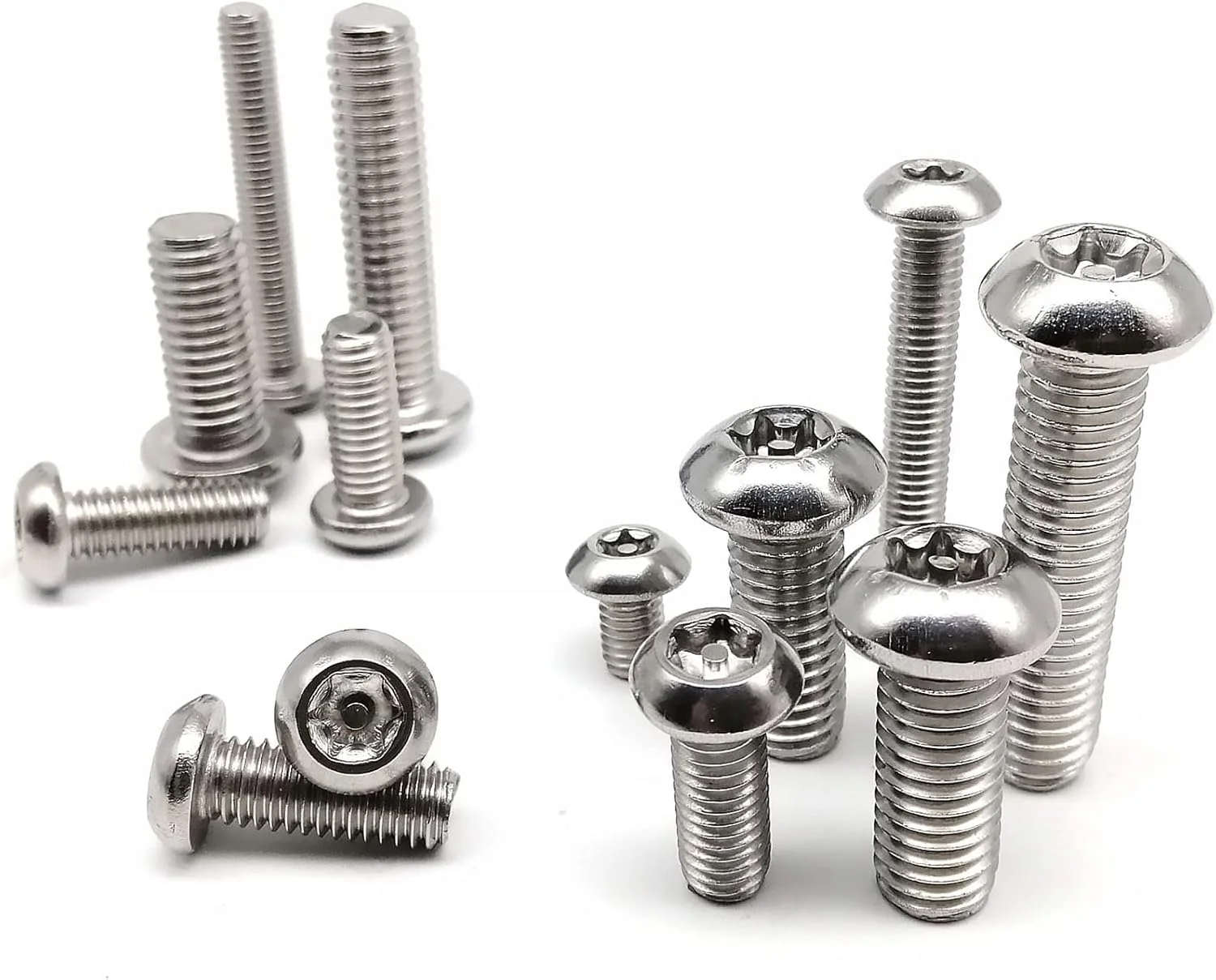 TOOLAE - پیچ شش لوبی Torx دکمه ای سر گرد ضد دستکاری با پین فولاد ضد زنگ 304 M3 M4 M5 M6 M8 M10 M12 (50 عدد M3) TOOLAE - پیچ شش لوبی Torx دکمه ای سر گرد ضد دستکاری با پین فولاد ضد زنگ 304 M3 M4 M5 M6 M8 M10 M12 (50 عدد M3)