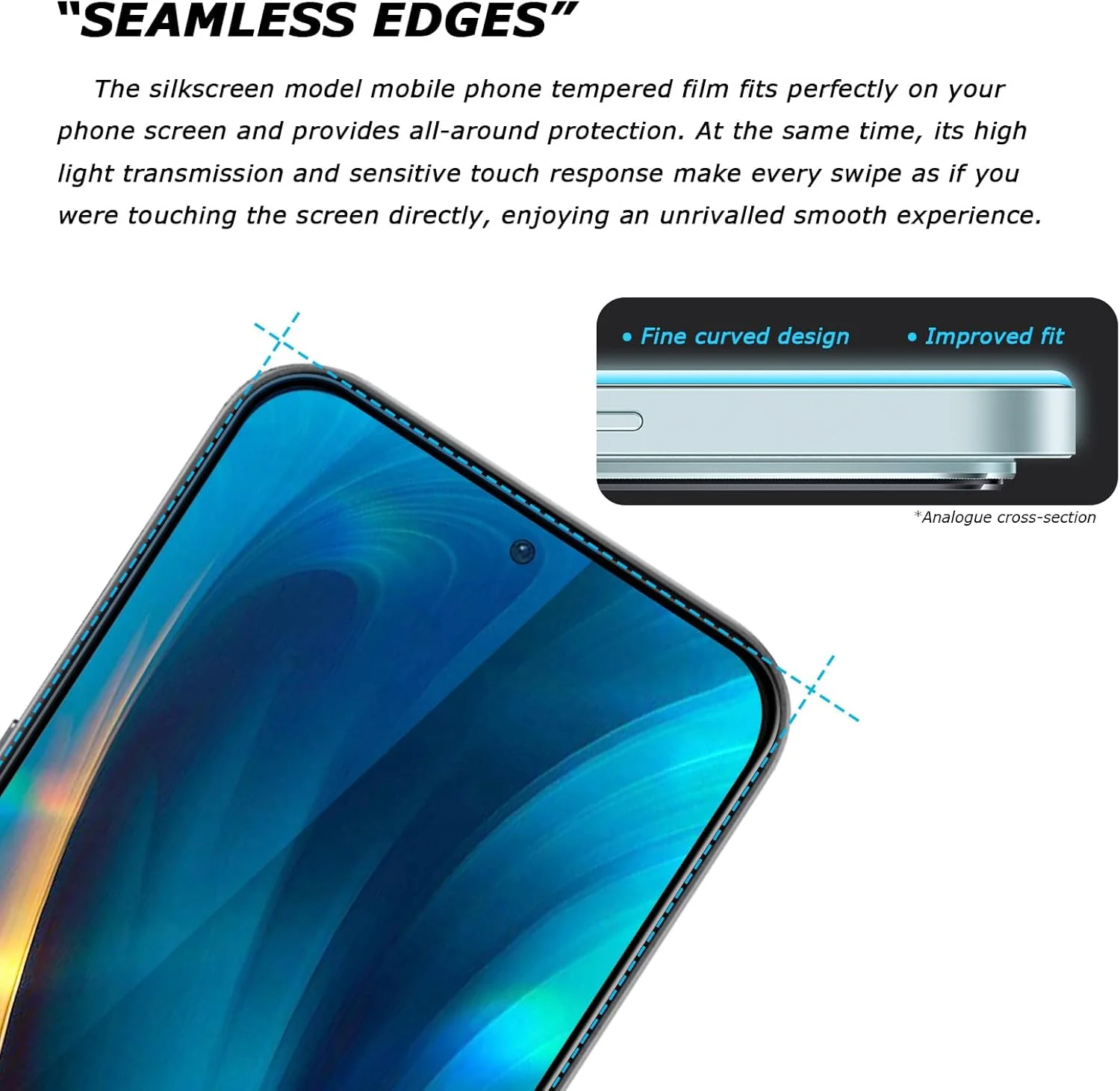 محافظ صفحه نمایش شیشه ای TailTech برای Nothing Phone 2A Plus، بسته 3 عددی محافظ صفحه نمایش پوشش کامل برای Nothing Phone 2A Plus از جنس شیشه حرارت دیده، محافظ صفحه نمایش برای Nothing Phone 2A Plus