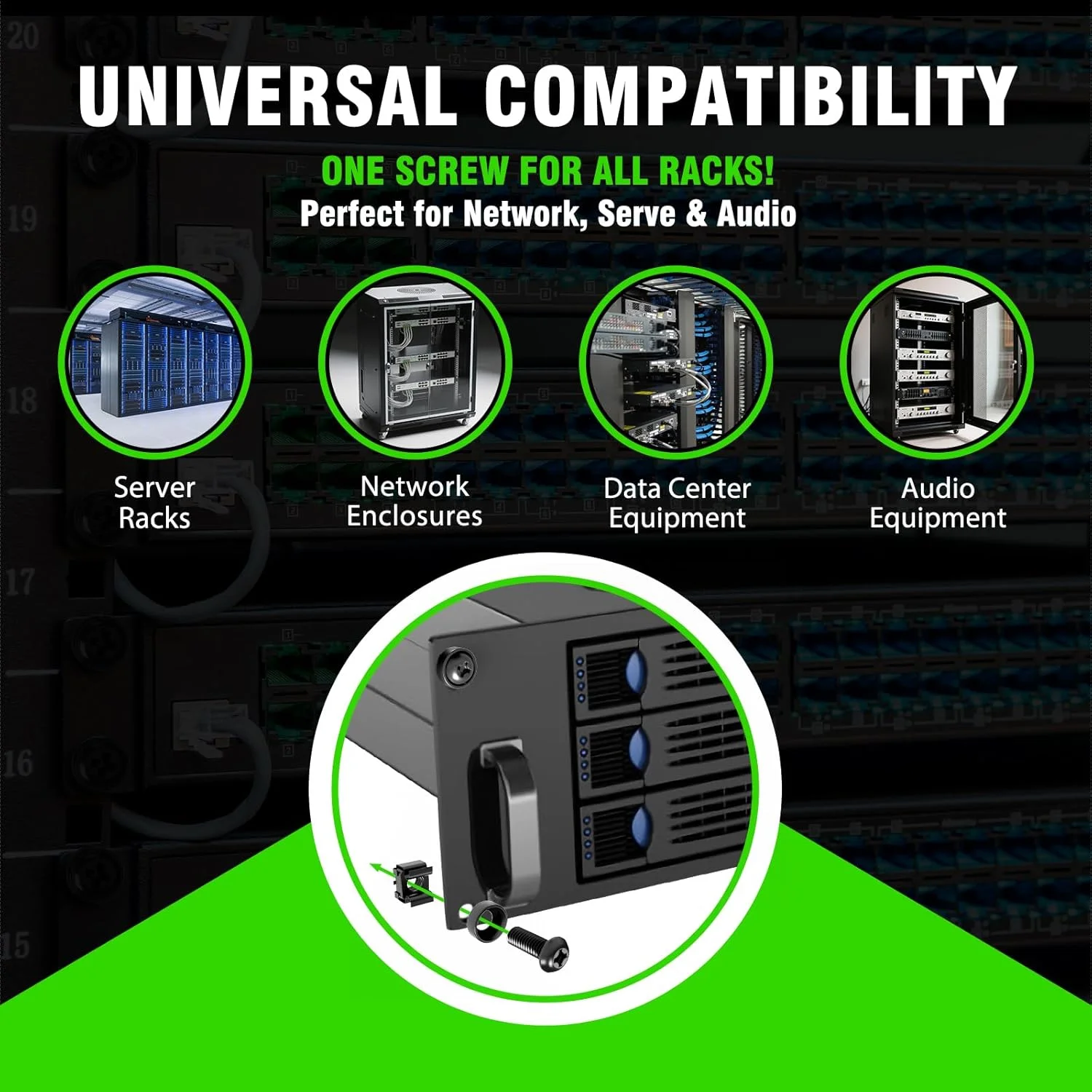 XOOL 50 عدد مهره قفسی رک M6 x 16mm، پیچ و واشر برای کابینت سرور رک، قفسه های سرور رک، روترها، پیچ های رک و مهره های مربعی، بست کمربندی قفل شونده رایگان XOOL 50 عدد مهره قفسی رک M6 x 16mm، پیچ و واشر برای کابینت سرور رک، قفسه های سرور رک، روترها، پیچ های رک و مهره های مربعی، بست کمربندی قفل شونده رایگان