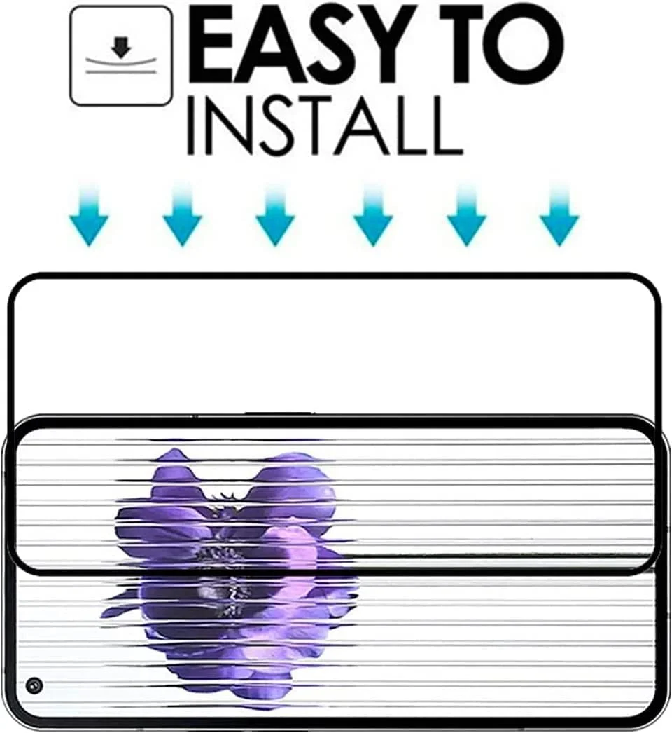 محافظ صفحه نمایش ابریشمی مشکی برای ناتینگ فون (1)، [2 عدد] پوشش کامل ضد خش نصب آسان فیلم محافظ شیشه ای حرارت دیده برای ناتینگ فون 1 (6.55 اینچ) 2022