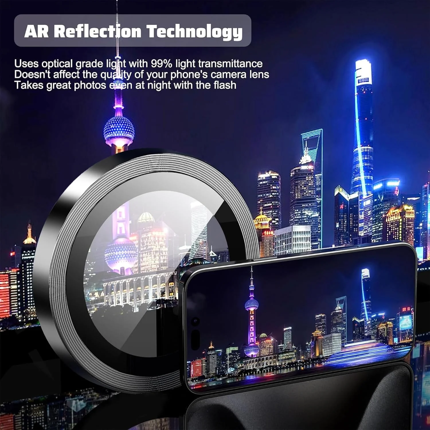 محافظ صفحه نمایش شیشه ای تمپر شده Lemxiee برای Nothing Phone 3 [بسته 2+1] فیلم محافظ لنز دوربین + محافظ صفحه نمایش شیشه ای تمپر شده HD