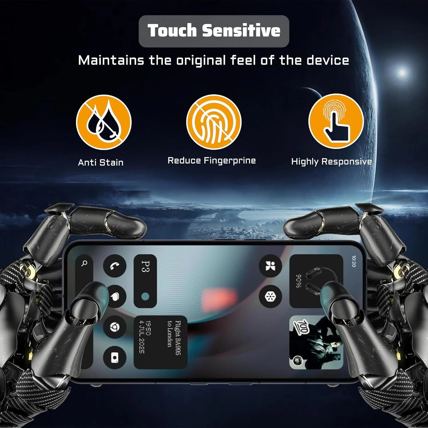 محافظ صفحه نمایش شیشه ای تمپر شده Lemxiee برای Nothing Phone 3 [بسته 2+1] فیلم محافظ لنز دوربین + محافظ صفحه نمایش شیشه ای تمپر شده HD