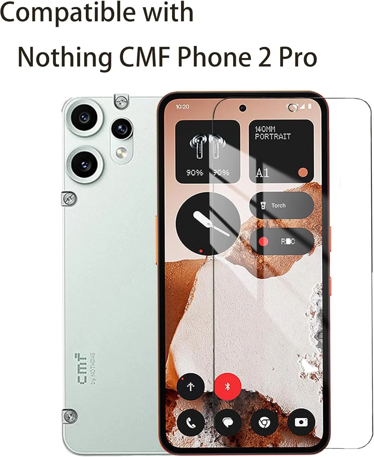 محافظ صفحه نمایش شیشه ای حرارت دیده GXLYFG، بسته 3 عددی، برای گوشی Nothing CMF Phone 2 Pro، ضد خش، بدون حباب، سختی 9H
