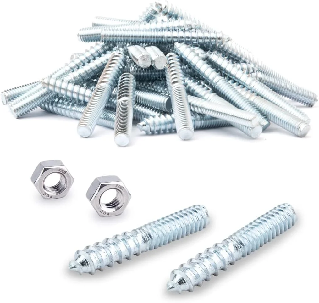 پیچ های آویز POWERTEC QHB1002، سایز 1/4-20 x 1-1/2 اینچ، بسته 50 عددی به همراه 2 عدد مهره شش گوش نصب پیچ پیچ های آویز POWERTEC QHB1002، سایز 1/4-20 x 1-1/2 اینچ، بسته 50 عددی به همراه 2 عدد مهره شش گوش نصب پیچ