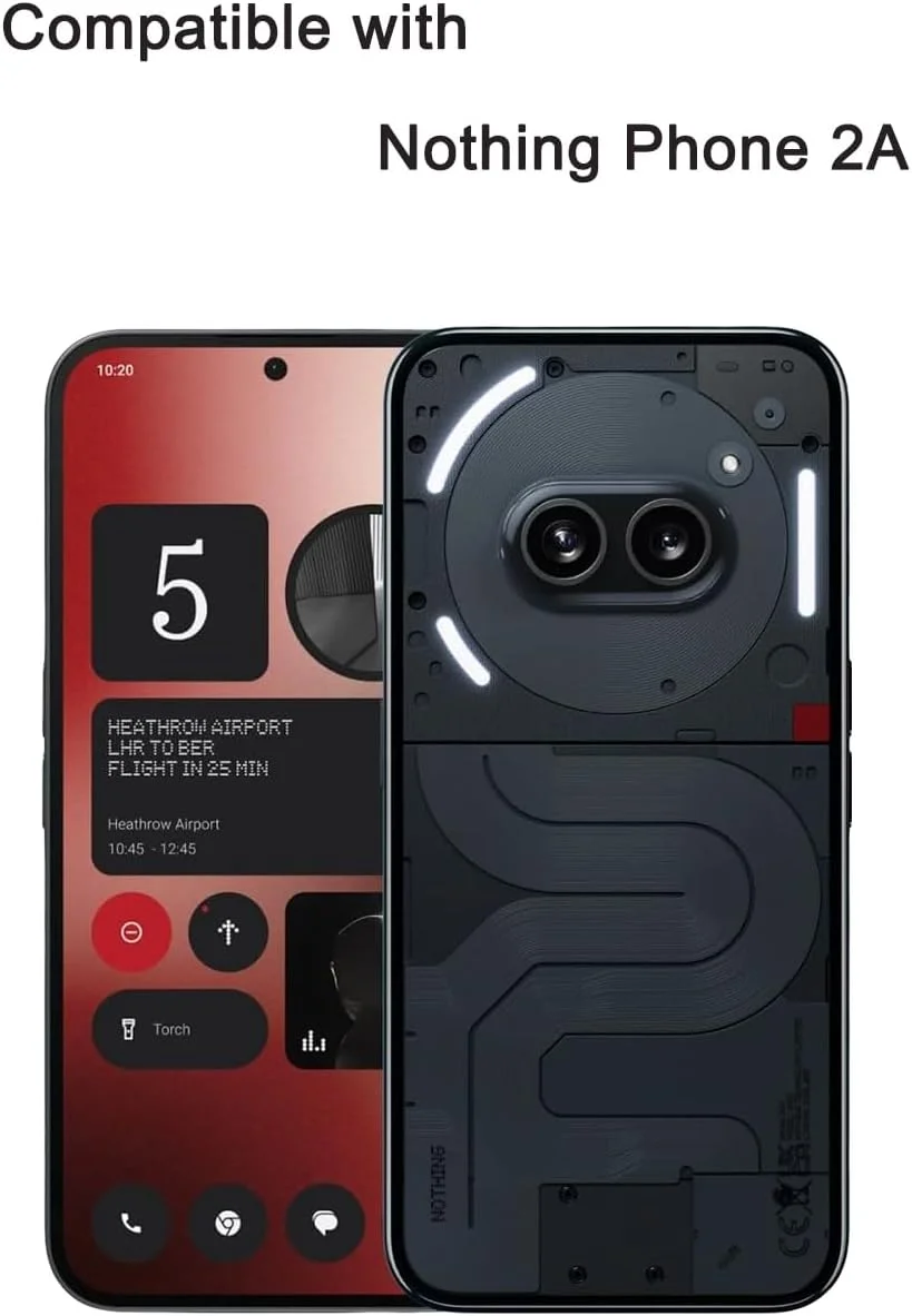 محافظ صفحه نمایش شیشه ای تمپرد HYGMOCC طراحی شده برای Nothing Phone 2A(2a)، شفافیت HD، سختی 9H، ضد خش، سازگار با قاب (1 عدد)