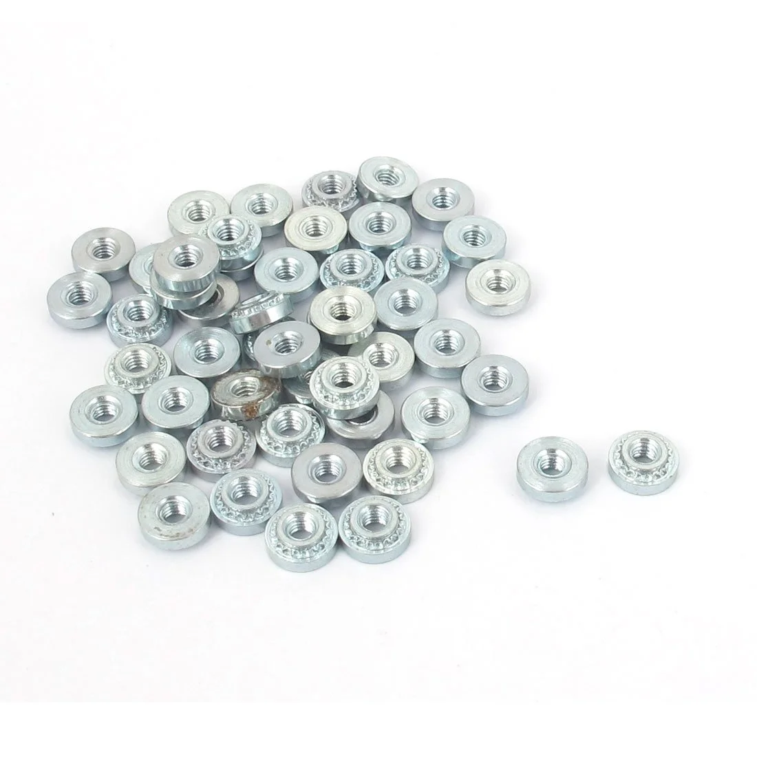 uxcell 1mm Thin Plates M2.5 Zinc Plated Self Clinching Rivet Nut 50pcs uxcell 1mm Thin Plates M2.5 Zinc Plated Self Clinching Rivet Nut 50pcs