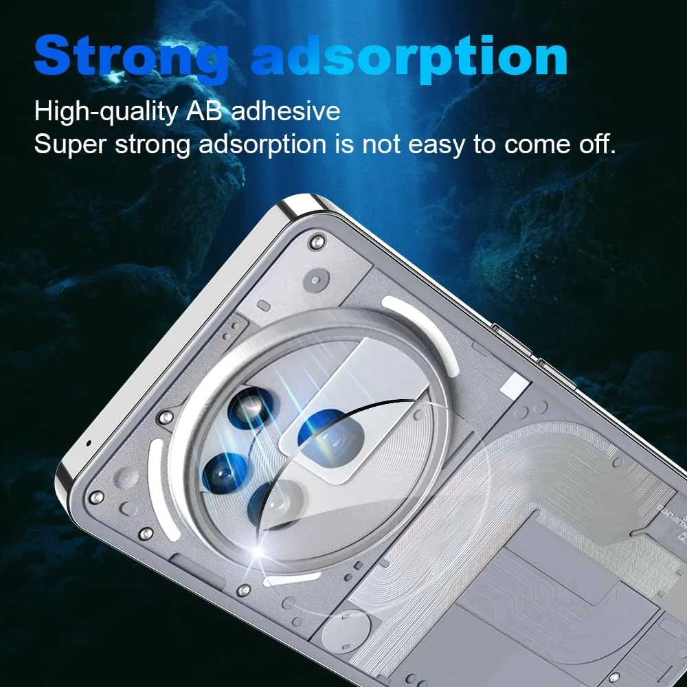 محافظ لنز دوربین گوشی ناتینگ فون 3a Pro لمکسی، بسته 3 عددی، شیشه حرارت دیده HD ضد خش، فیلم محافظ یکپارچه شیشه حرارت دیده