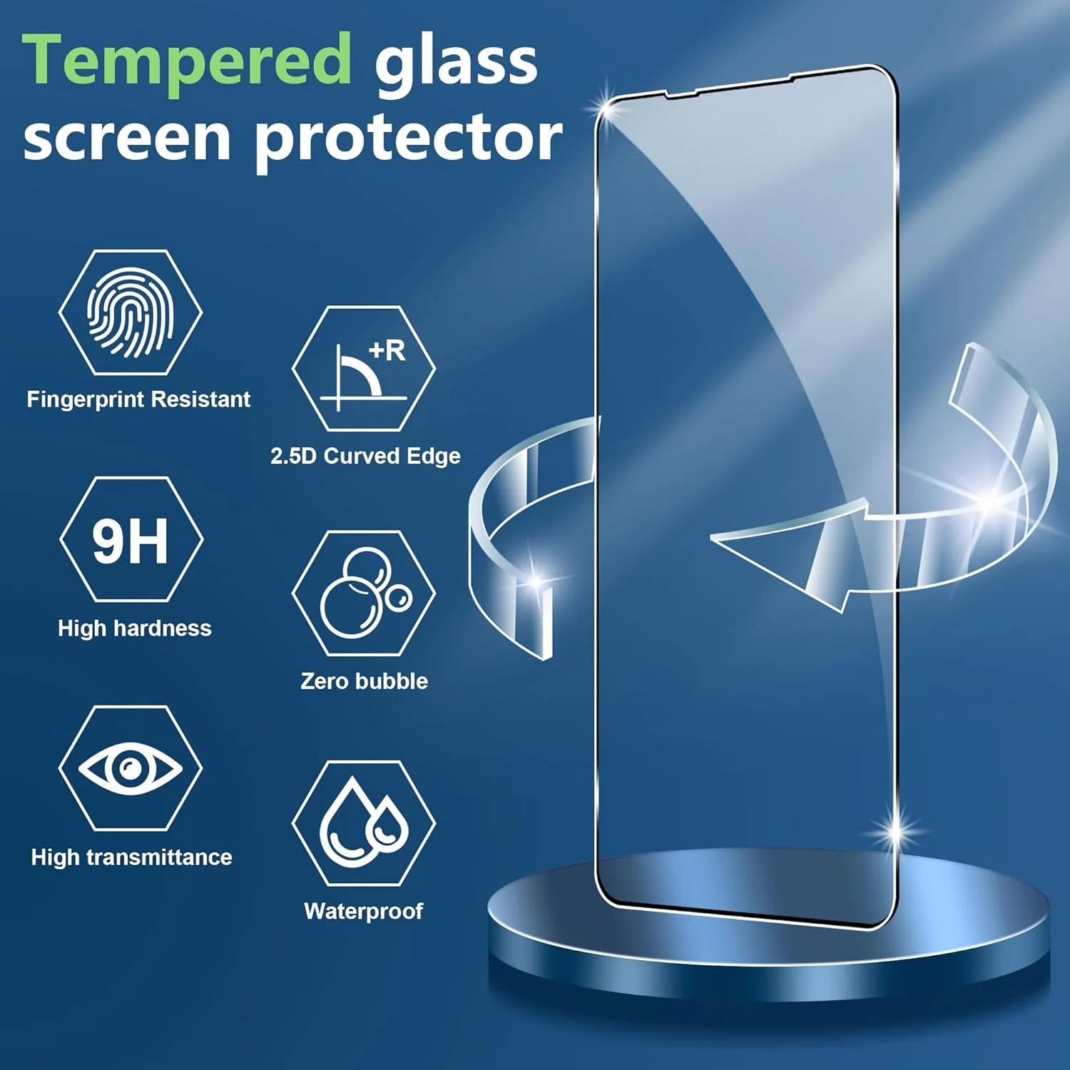 محافظ صفحه نمایش گوشی ناتینگ فون (3a) پرو به همراه محافظ لنز دوربین، سختی 9H، ضد خش، شیشه حرارت دیده، سازگار با قاب، ضد اثر انگشت، ضد خش (بسته 2+2 عددی)