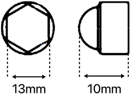 پیچ شهر مهره پلاستیکی مشکی M8 (آچار 13 میلیمتری) و درپوش محافظ گنبدی پیچ (بسته 20 عددی) پیچ شهر مهره پلاستیکی مشکی M8 (آچار 13 میلیمتری) و درپوش محافظ گنبدی پیچ (بسته 20 عددی)