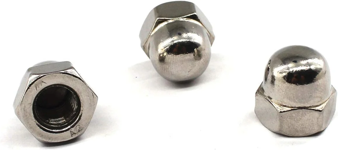 Annakideya 304 stainless steel M6 Acorn nut Hex cap nut hex head bolt nut dome bolt protection cover pack of 16 pcs