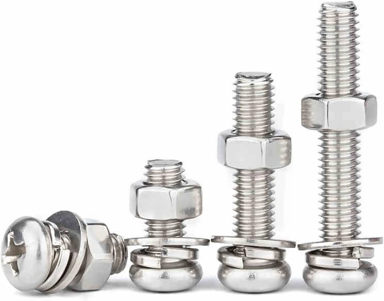 SHODHI Screw Stainless steel cross recessed pan head screws small screw bolts with nut washers