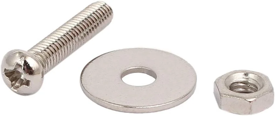 Aexit پیچ سر گرد فیلیپس (تجهیزات سخت افزاری تجهیزات عمرانی) مهره شش گوش واشر کیت پیچ پمپ آب (17ry91qf591) 16 ست Aexit پیچ سر گرد فیلیپس (تجهیزات سخت افزاری تجهیزات عمرانی) مهره شش گوش واشر کیت پیچ پمپ آب (17ry91qf591) 16 ست