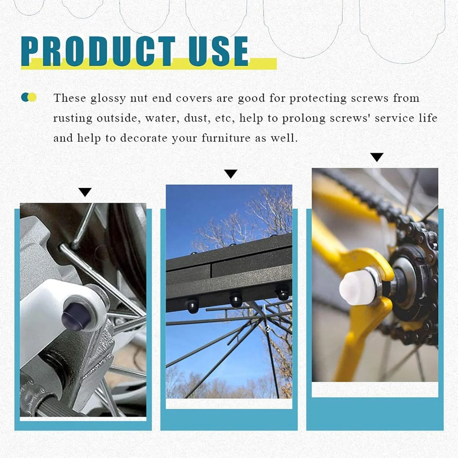 NDNCZDHC 300 عدد روکش درپوش پیچ، M4 M5 M6 M8 M10 M12 6 سایز مهره و پیچ متنوع سیاه و سفید NDNCZDHC 300 عدد روکش درپوش پیچ، M4 M5 M6 M8 M10 M12 6 سایز مهره و پیچ متنوع سیاه و سفید