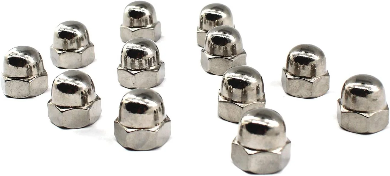 Annakideya 304 stainless steel M6 Acorn nut Hex cap nut hex head bolt nut dome bolt protection cover pack of 16 pcs Annakideya 304 stainless steel M6 Acorn nut Hex cap nut hex head bolt nut dome bolt protection cover pack of 16 pcs