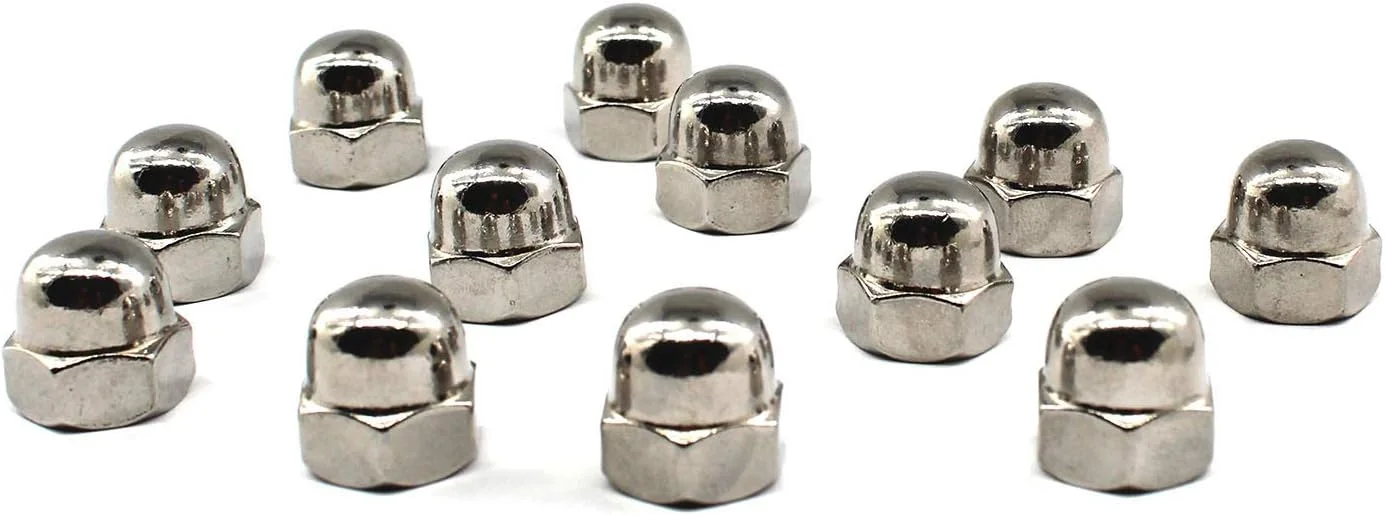 Annakideya 304 stainless steel M6 Acorn nut Hex cap nut hex head bolt nut dome bolt protection cover pack of 16 pcs Annakideya 304 stainless steel M6 Acorn nut Hex cap nut hex head bolt nut dome bolt protection cover pack of 16 pcs
